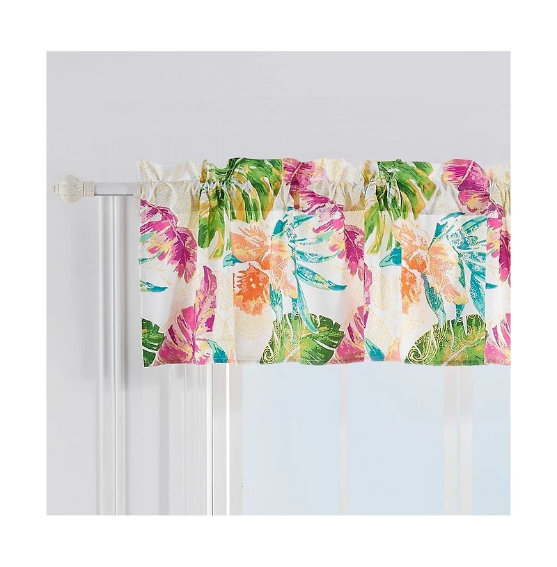 Greenland Home Fashions Tropics Window Valance - 84x16", Coral