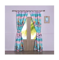 Greenland Home Fashion Mermaid's Window Curtain Panels Pair with Matching tie backs - 2 - Piece