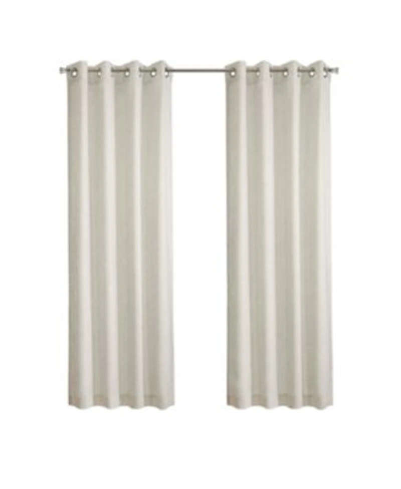 Habitat 90 Polyester 10 Linen Faux Solid Samuelson Light Filtering Grommet Curtain Panel 52 X22 X 95 X22 Linen