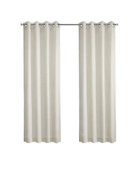 Habitat 90 Polyester 10 Linen Faux Solid Samuelson Light Filtering Grommet Curtain Panel 52 X22 X 95 X22 Linen