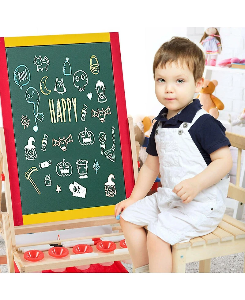 Sugift Flip-Over Double-Sided Kids Art Easel