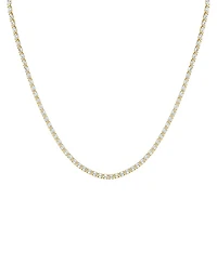 by Adina Eden Cubic Zirconia Oval Four Prong Tennis Necklace