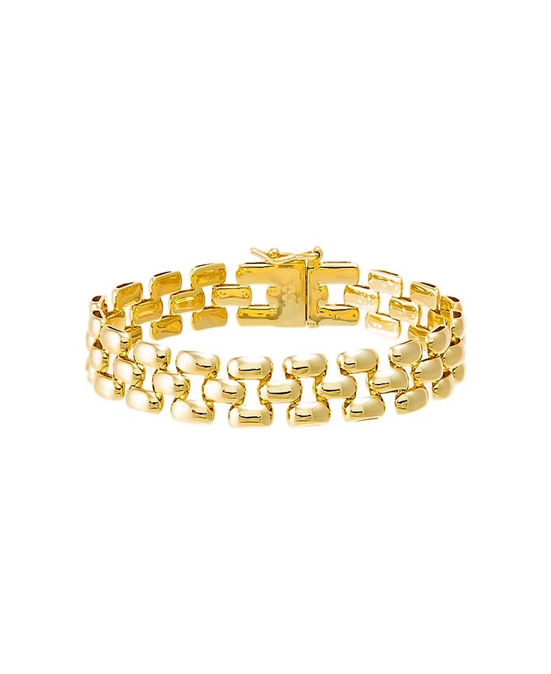 by Adina Eden Solid Watch Gold Plated Link Style Bracelet