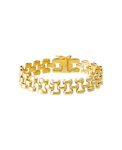 by Adina Eden Solid Watch Gold Plated Link Style Bracelet