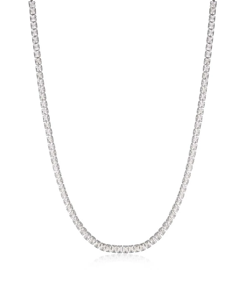 By Adina Eden Cubic Zirconia Princess Tennis Choker Necklace