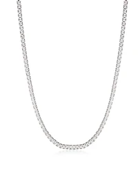 By Adina Eden Cubic Zirconia Princess Tennis Choker Necklace