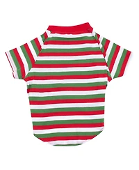 Leveret Big Dog Cotton Pajama Striped Red White and Green