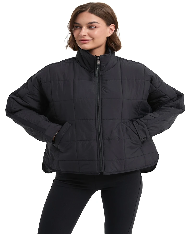 Hawke & Co. Women's Crinkle Oversized Quilted Jacket