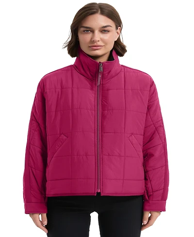 Hawke & Co. Women's Crinkle Oversized Quilted Jacket