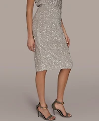 Donna Karan New York Women's Sequin Detail Midi Skirt