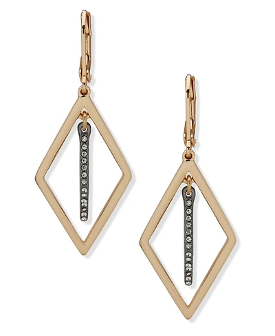 Karl Lagerfeld Paris Crystal Stone Pave Orbital Earrings