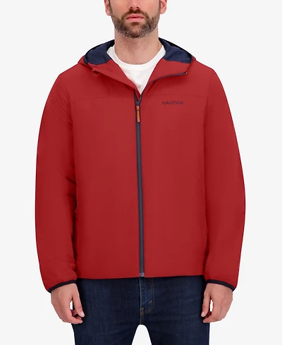 Nautica Men's Hooded Transitional Zip Front Jacket