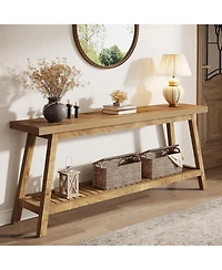 Tribesigns Farmhouse Console Entryway Table: 70.9 Inches Extra Long Console Table for Entryway