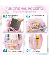 Batfox Heavy-Duty Clear Backpack with Wide Straps – Transparent School Bag for Stadium, Concerts, Sports & Events