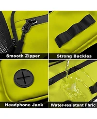 Lightweight Running Chest Pack: Outdoor Sports Vest Bag with Phone Holder for Cycling, Hiking, Workout, Skiing - Men & Women (Lemon