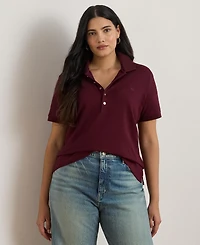 Lauren Ralph Plus Pique Slim Fit Polo Shirt