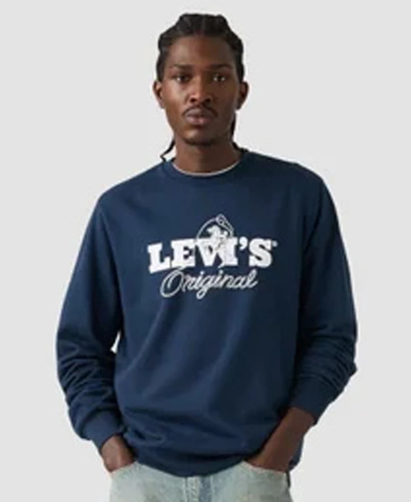 Levi's Men's Graphic Detail Crewneck Long-Sleeve Sweatshirt