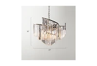 Z Gallerie Luxe Spiral Chandelier - Nickel/Clear