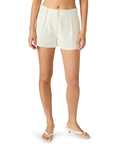 Steve Madden Women's Minette Mid-Rise Pleated Shorts