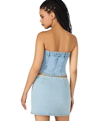 Steve Madden Women's Rosette Bustier Sleeveless Top