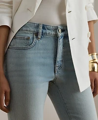 Lauren Ralph Women's Mid-Rise Straight Ankle Jeans