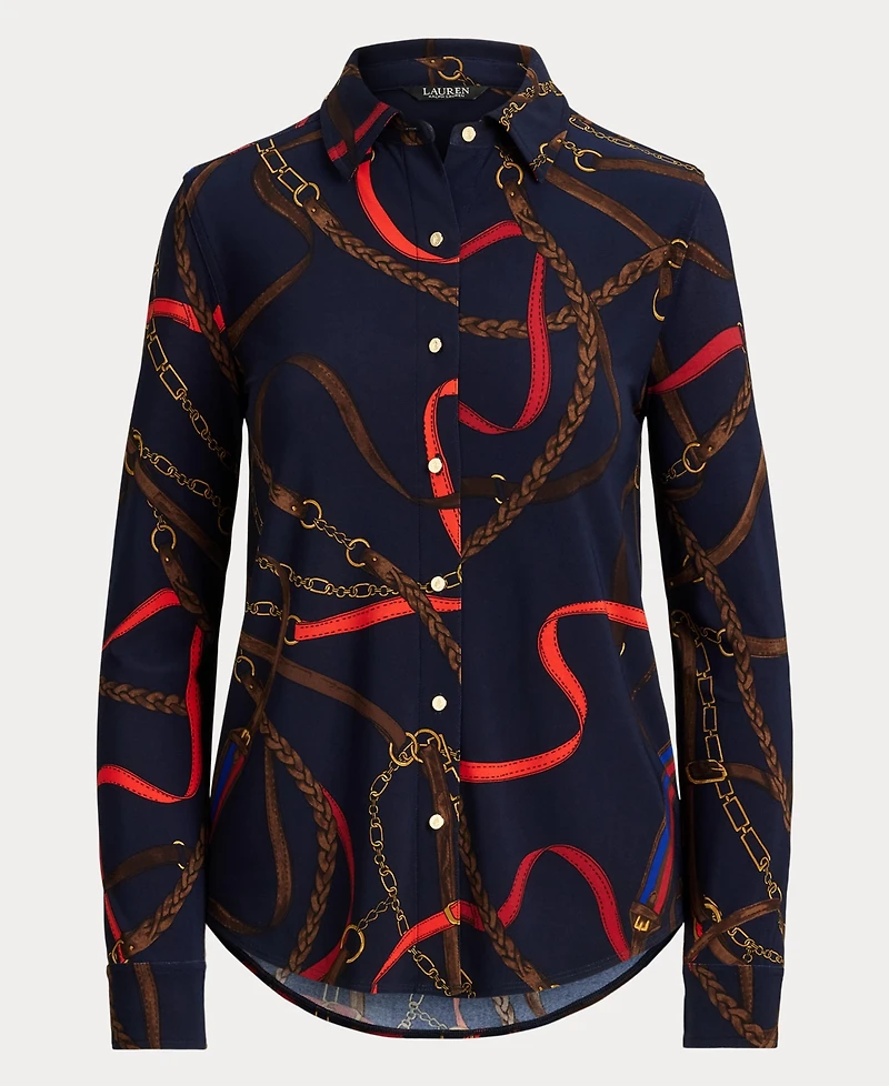 Lauren Ralph Women's Belting Print Shirt
