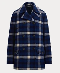 Lauren Ralph Women's Double-Breasted Plaid Coat