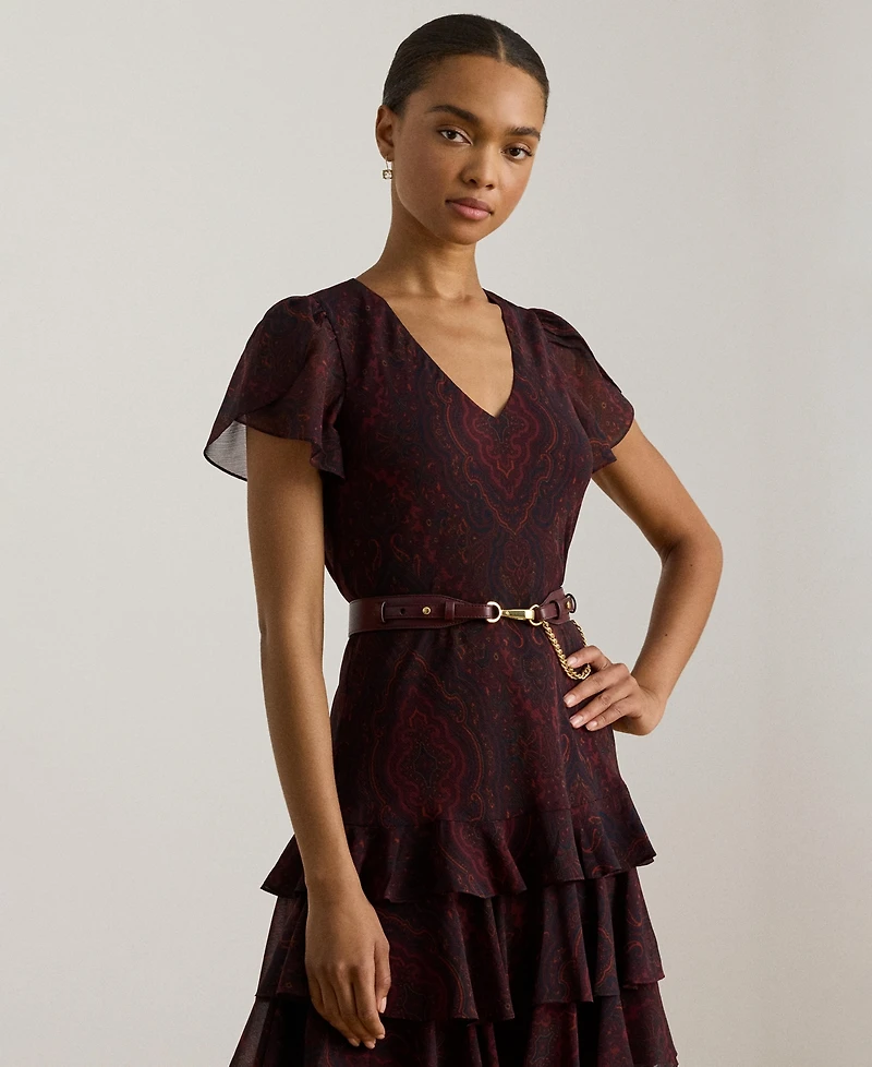 Lauren Ralph Women's Paisley Drop-Waist Dress