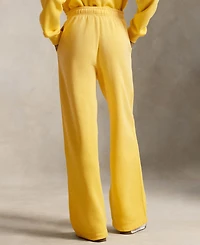 Polo Ralph Lauren Women's Drawstring Fleece Wide-Leg Sweatpant