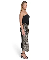 Eliza J Women's Social Sequined Strapless Dress