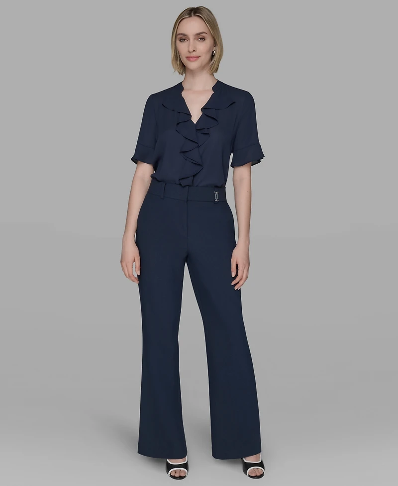 Karl Lagerfeld Paris Women's Flare Leg Pants