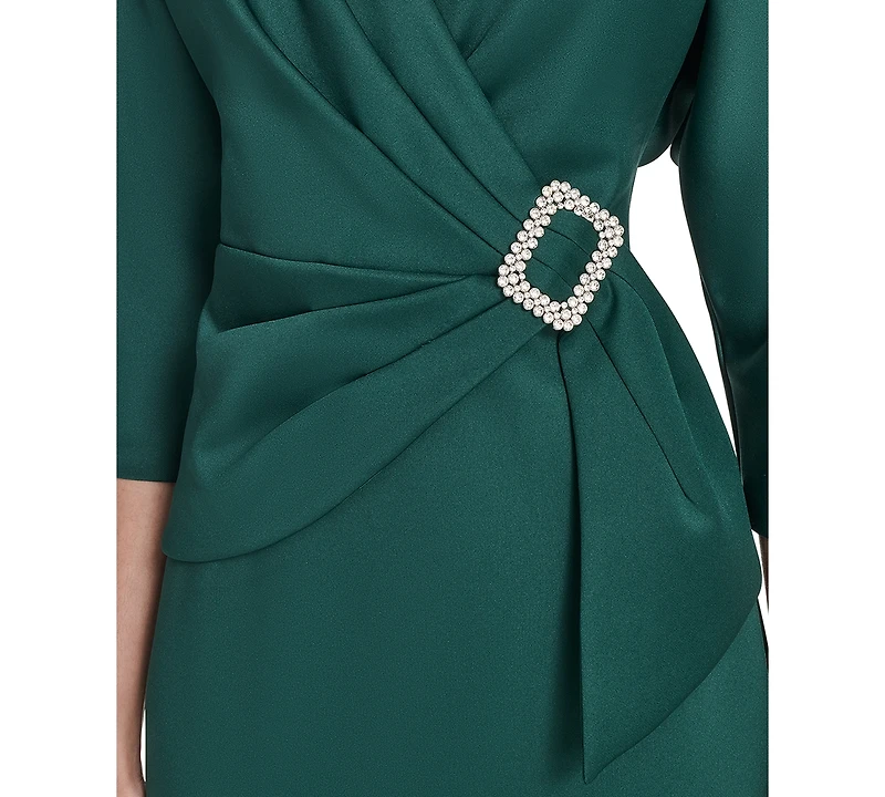 Eliza J Women's V-Neck Side Drape Cocktail Dress