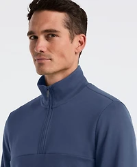 Perry Ellis Men's Neoprene Quarter Zip Long-Sleeve Sweater