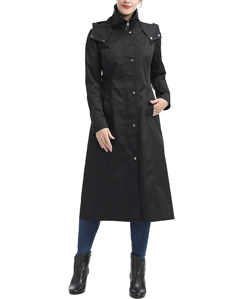 kimi + kai Women's kimi + kai Water-Resistant Hooded Long Coat