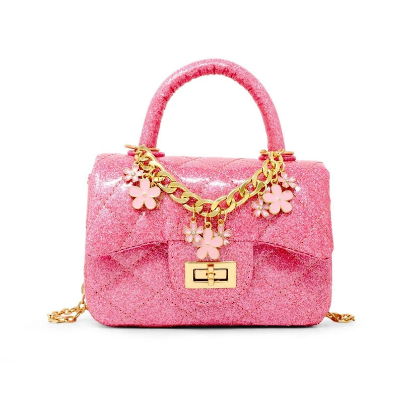 Zomi Gems Girls Classic Sparkle Top Handle Handbag, Pink Lemonade