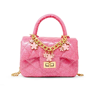 Zomi Gems Girls Classic Sparkle Top Handle Handbag, Pink Lemonade