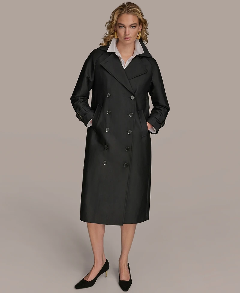 Donna Karan New York Women's Classic Long Double Breasted Coat