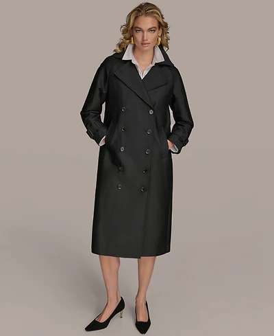 Donna Karan New York Women's Classic Long Double Breasted Coat