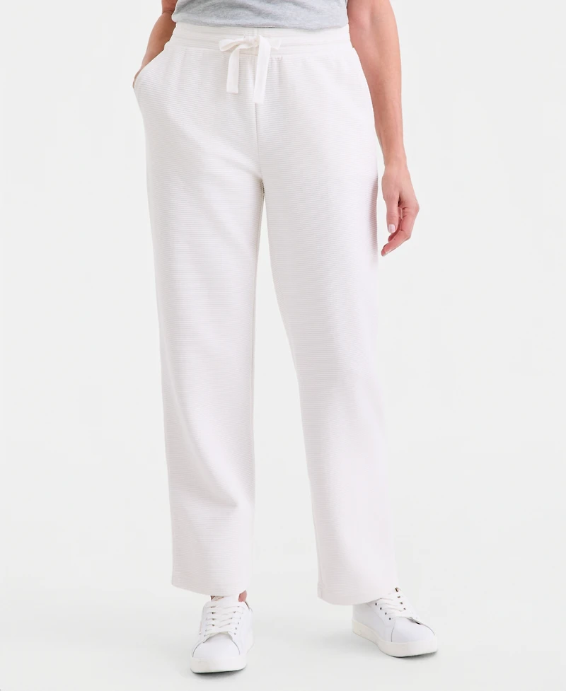Style & Co Petite Ottoman-Stitched Drawstring Pants, Macy's Exclusive