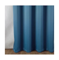 Olivia Gray Anchorage Blackout Single Grommet Curtain Panel 54x63", Blue