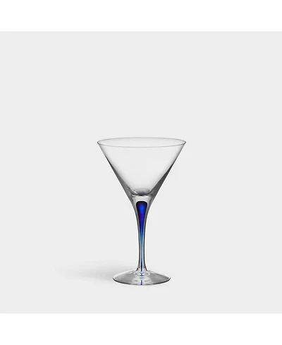 Orrefors Intermezzo Blue Martini Glass
