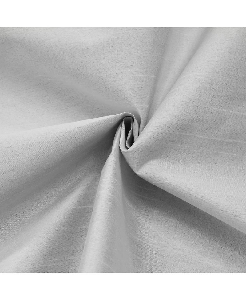 Thermaplus 100% Polyester Glacier Balance Temperature Solid Faux Silk Blackout Grommet Curtain Panel 52" x 63" Silver