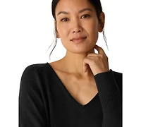 Eileen Fisher Women's V-Neck Long-Sleeve Sweater