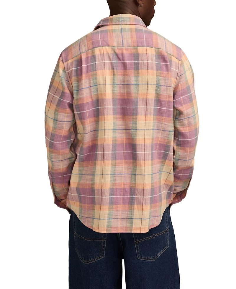 Lucky Brand Men's Big Slub Plaid Shirt