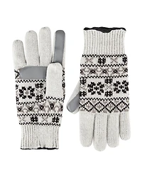 Isotoner Women's Nordic Fair Isle Knit Touchscreen Gloves