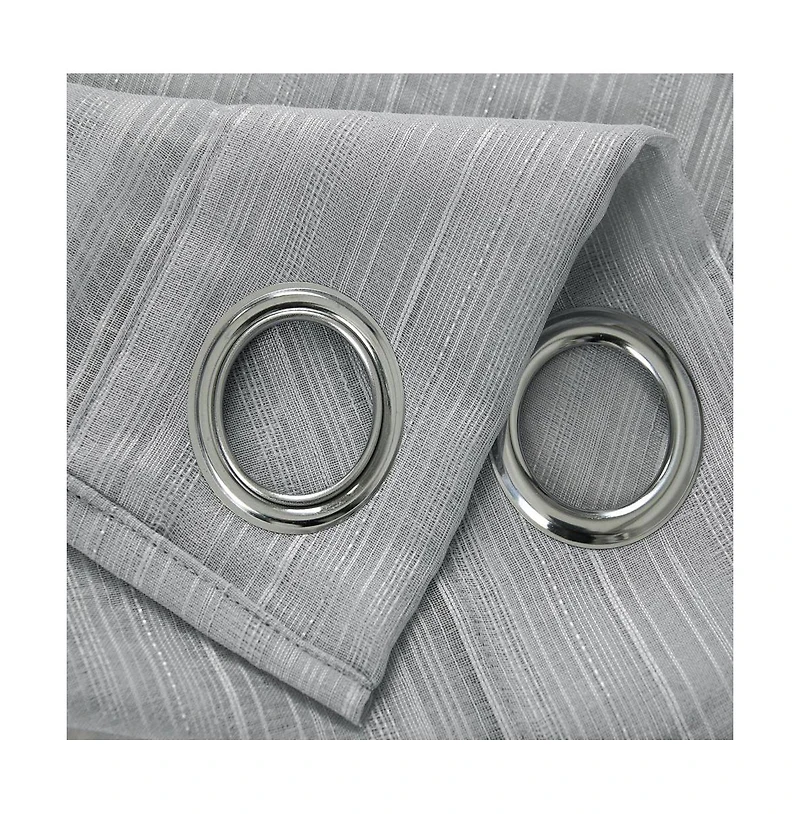 Olivia Gray Erica Doily Stripe Grommet Panel Pair