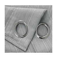 Olivia Gray Erica Doily Stripe Grommet Panel Pair