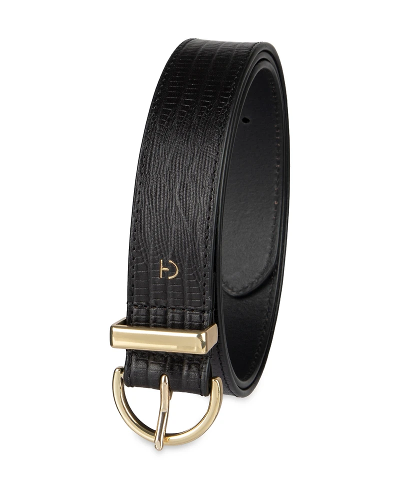 Cole Haan Women's Lizard-Texture Leather Dress Belt