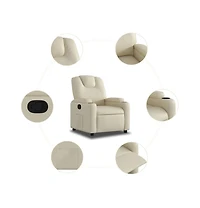 vidaXL Recliner Chair Gray Faux Leather