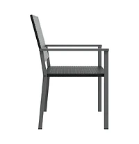 vidaXL Patio Chairs 2 pcs Black 21.3"x24.6"x35" Poly Rattan